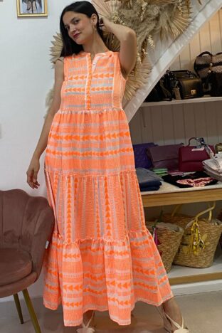 Vestido fluor naranja