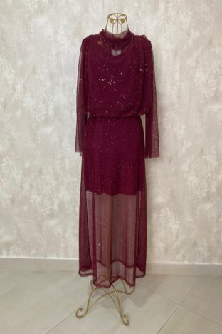 Conjunto tornasol burdeos