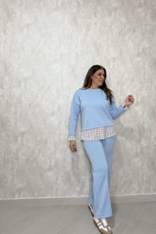 Conjunto pastel azul