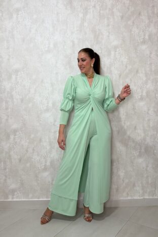 Conjunto pantalón nudo verde