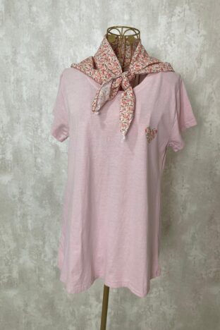 Camiseta pañuelo rosa claro