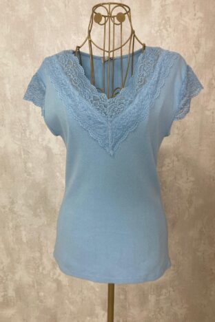 Camiseta lencero azul