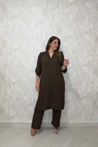 Conjunto casaca marrón