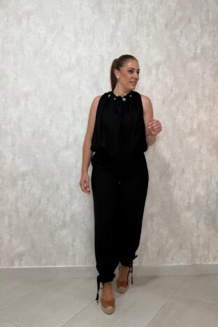 Conjunto pantalón piedras negro