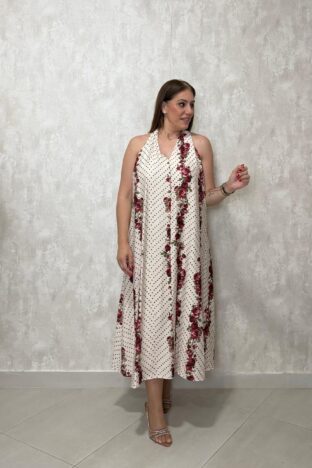 Vestido feria burdeos