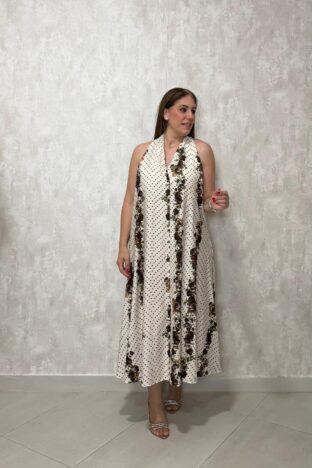 Vestido feria marrón