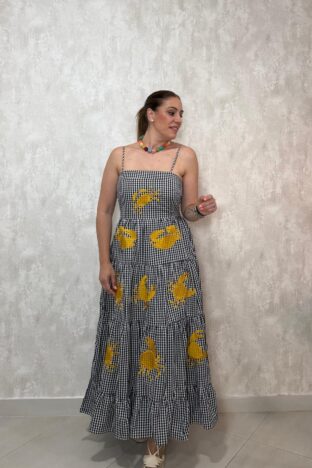 Vestido vichy cangrejo