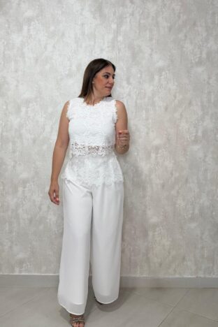 Conjunto blanco encaje
