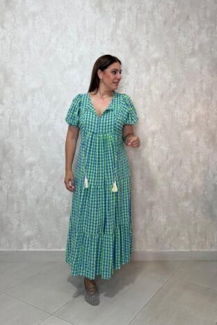Vestido vichy verde