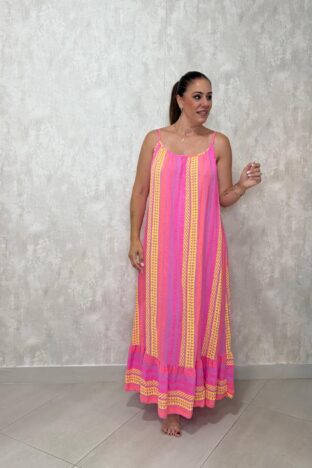 Vestido flúor rosa