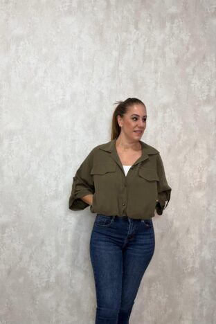 Chaqueta safari verde