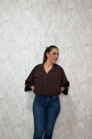 Chaqueta safari marrón