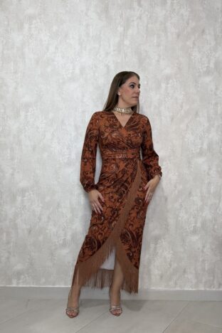Vestido flecos