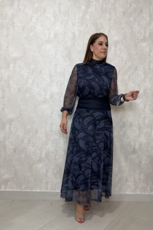 Conj. falda fajín marino