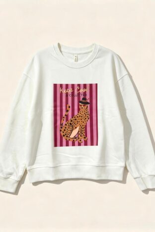 Sudadera rayas rosa
