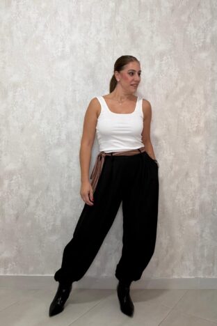 Pantalón bombacho negro
